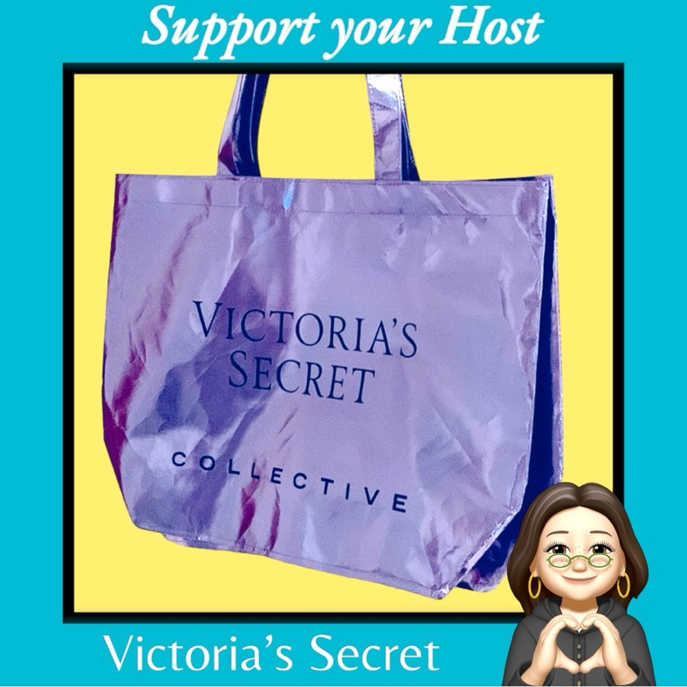 NWOT Victoria’s Secret PINK large metallic, lightweight tote bag. Host Support💕